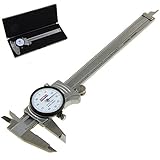 Anytime Tools Premium Dial Caliper 0-6"/0.001" Precision Double Shock Proof Solid Hardened Stainless