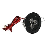 American Lighting LMS-BK LED Mini Swivel Puck Light, 1.25-Watts, 3000K Warm White, Dimmable, Black [