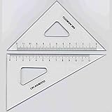 面取・目盛付三角定規_規格(240mm)_厚さ(3mm)：【製図用品】：210-0125
