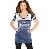 ニューヨーク・ヤンキースWomens The Coop 2バーンアウトVネックTシャツ M ブルー