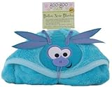 Goo-Goo Baby Button Nose Kid's Hooded Blanket and Towel Warm Soft Fleece Character Blanket Dragonfly