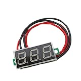 LOPNMEWQ 0.28インチ2.5V - 40Vミニデジタル電圧計電圧テスターメーターRED LEDスクリーン