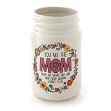 Enesco Our Name Is Mud by Lorrie Veasey Mom Kid wishes Mason Jar花瓶、6 "