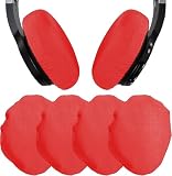 ヘッドホンカバー ストレッチニット8-11cm 2ペア カバー 互換性 ヘッドフォンカバー 劣化防止、防塵 ヘッドホン用 洗濯可 イヤーパッド劣化防止 赤