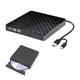 yowodana CD DVDドライブ 外付け USB3.0 Type-C Win/Mac/Linux対応 DVD/CD/VCD 読込み&書込み 外付け光学ドライブ 外付けCDドライブ 軽量 薄型 光学ドライブ 静音