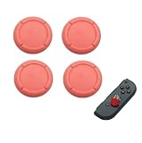 スイッチ Switch/Switch LITE/有機ELモデル 対応 Joy-Con ジョイコン コントローラー 3D アナログ ジョイスティック キャップ カバー 修理 交換 パーツ 部品 4個 (ローズピンク)
