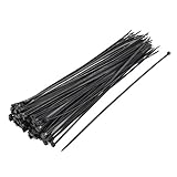 XDiscount ケーブルタイ　配線整理 300mmx4mm セルフロックタイプ パッキングネクタイ 120個入り