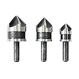 90度1/4六角シャンクドリルビット5フルート12-19ミリメートル木工掘削皿カウンターシンク