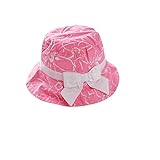 (ジャパンクリスタル)JPCrystal 幼児用 キッズ 子供 ハット リボン 花柄 つば広 赤ちゃん キャップ サファリハット 帽子 サンバイザー フィッシャーマンハット ジーンズ風 女の子 男の子