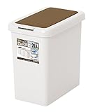 サンコープラスチック 日本製 ゴミ箱 スリムプッシュ 20L ライトブラウン