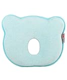 新生児ベビーアンチロールピロー防止フラットヘッドピローブルー[B]