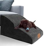 Masthome 犬 階段 犬スロープ階段 ドッグステップ 犬用ステップ 2段 5色 段差解消 ペット用 ステップ 階段 滑り止め 犬用 犬 ステップ 二段踏み台 安全 カバー取り外し可能 ペット用品 小型犬 室内犬 高齢犬 黒 ブラウン 藍 灰色 白