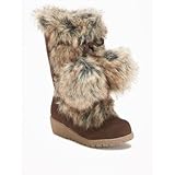 オールドネイビー OLD NAVY/ フェイク-ファー ポンポン ブーツ for トドラー ベアーハグ シューズ 13.5cm【並行輸入】