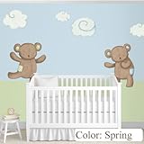 My Wonderful Walls Nursery Wall Decor Teddy Bears Decals and Clouds Wall Stickers, Spring by MyWonde