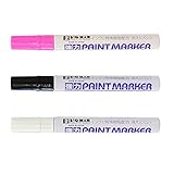 Bigman 強力ペイントマーカー　3本セット[白、黒、ピンク各1本]