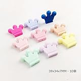 Mamimami Home 噛がため クラウン ビーズ シリコーン製 34x29x7MM ファッション 可愛い おしゃぶりチェーン アクセサリー DIY 幼児 歯固め玩具 ママの看護ジュエリー 10個