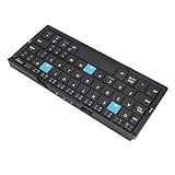 ポケットサイズのキーボード、折りたたみ式Bluetoothキーボード 160mAhバッテリー ポータブル シザーフィート アルミニウム合金 携帯電話用 用 (ブラックグレー)