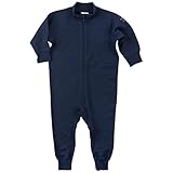 Polarn O Pyretメリノウールロンパース(新生児) カラー: ブルー
