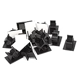 uxcell ケーブルクリップ　粘着クリップホルダー　コードケーブルタイ　16個入り　ナイロン　ブラック