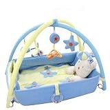 PS BABY 持ち運びバック付き ベットになる プレイジム (ブルー)