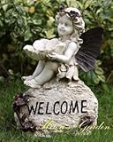 ヨーロピアン スタイル アンティーク風 かわいい 妖精 天使の ウェルカム オブジェ ガーデングッズ