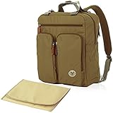 KF Baby MAS Travel Backpack Diaper Bag, Green + Changing Pad Value Combo Set by KF baby