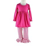 vduanmoベビーガールズキュート2個セット子供服スーツトップとパンツセット