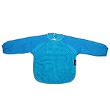 Mum2Mum (マムトゥーマム) 長袖付ワンダービブ エプロン ターコイズブルー 18ヶ月～3歳頃 キッズ スタイ よだれかけ [並行輸入品]