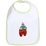 CafePress Sock Monkey Conga Drums Baby Bib - Standard Kiwi [Apparel] Gif... by CafePress