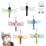 SONGWAY 猫 おもちゃ 猫じゃらし 羽根 ねこ玩具 昆虫 トンボ 大飛ぶ虫 ６個交換用