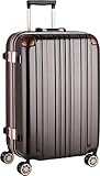[レジェンドウォーカー] スーツケース (5 ～ 7泊 / Mサイズ / 68L / モカ) アルミフレーム 軽量 旅行用 (フック付き/T