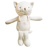 (Puppy & Bunny Rattle Set of 3)100% Organic Cotton(No Dyeing Baby toy) (Lovely Kitty 11.3 inches ( N