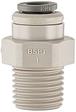John Guest PI010602S Male Connector, 3/16 OD x 1/4 BSPT (Pack of 10) by John Guest