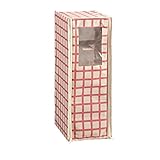 組み立て簡単ブーツ＆シューズボックス　　ピンクチェック　ロングブーツ