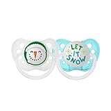 Ulubulu Holiday Pacifier, Christmas Snowman and Let it Snow, 6-18 Months by Ulubulu