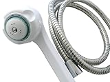 Hand Held Beautyマッサージシャワーヘッド2.5 GPMホワイトwith圧力Compensatingフローコントローラ美容商品フレキシホース