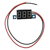 SODIAL(R) ミニデジタル電圧計LED電圧表示パネルメーター3.3-30V緑色LED