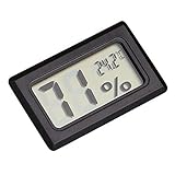 屋内湿度計ミニ温度デジタルLCD湿度計ブラック温度計ゲージ