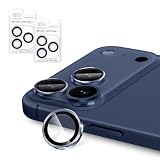 AUNEOS カメラフィルム iPhone 17 Pro/Pro Max 用 レンズカバー 【宇宙航空用材料】アイフォン 17 プロ/プロマックス 対応 カメラ保護 アルミ合金製 耐衝撃 日本旭硝子素材 強化カメラフィルム 硬度10H ARコーティング 高透過率 黒縁取り 露出オーバー防止 キズ防止【2セット·6枚入り】(ディープブルー, iPhone 17 Pro/Pro Max)