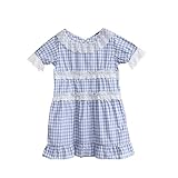 GAODUZI 夏の快適なコットンのドレスメンズとレディース半袖パジャマ格子サービススカート（パジャマ+ショーツ） (色 : マルチカラー まるちから゜, サイズ さいず : Ms-m)