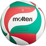 Molten V5M4000 Ballon de volley-ball Blanc/vert/rouge Taille 5