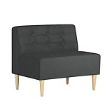 arne ソファ 一人掛け アームレス 日本製 完成品 Lunch 3×4 モダン ナチュラル脚 グレー