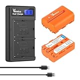 Vemico NP-FM500H バッテリー充電器セット 2000mAh大容量互換バッテリー*2 LCD付き充電器＊1 対応機種 NP-FM500H Alpha A58/A57/ A65/A77/A99/A900/A700/A580/A560/A550/A850/SLT a99 II TR917などに対応 (For Sony Alpha A58/A57など)