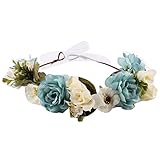 Domybest子供　花冠　　フラワーヘアバンド　ヘッドドレス ヘアアクセサリー 　親子花冠　結婚式　子供用　髪飾り 女の子 　キッズ 髪飾り 花かんむり ウェディング フラワー ヘッド　ママとベビー