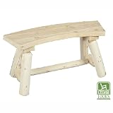 カナディアンログファニチャー：カーブベンチ ノーブランド品