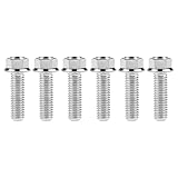 Ruifu M6 オートバイ 小さい頭フランジ 六角ボルト 15 20 25 30 35 40 45 50 55 60 65 70 75 80 90 mm ピッチ 1.0mm 6個入り (M6x20mm, チタン)
