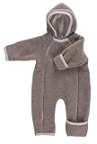 Iobio Overall 100% WOOL newborn baby romper fleece organic (3-6 mo, Light grey) by I/O Bio