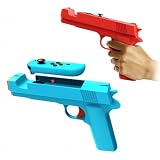 Switch ゲームガン スポーツ スイッチ シューティングゲームガン for NS/NS OLEDゲームガン Switch2用 シューティングゲーム コントローラーアタッチメント シューティンググリップ 拳銃型(ブルー + レッド)