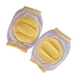 Zicac　ベビー　赤ちゃん用ひざあて　キッズ用ニーパッド　膝を守る　新生児から１歳まで利用可能　サポーター　ベビーのハイハイ練習 (イエロー)