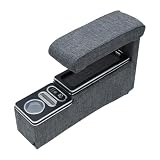 CRAFT WORKS (クラフトワークス) シエンタ コンソールボックス 10系 15系 170系 コンソール ボックス アームレスト センターコンソール 収納 SIENTA 新型 (ワイヤレス充電有, ファブリックグレー)